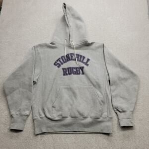 Eagle USA Stonehill Rugby Hoodie Gray Made In USA Super Heavyweight Medium